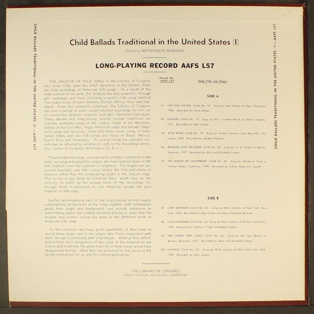 child ballads traditional in the united states (1) by VARIOUS