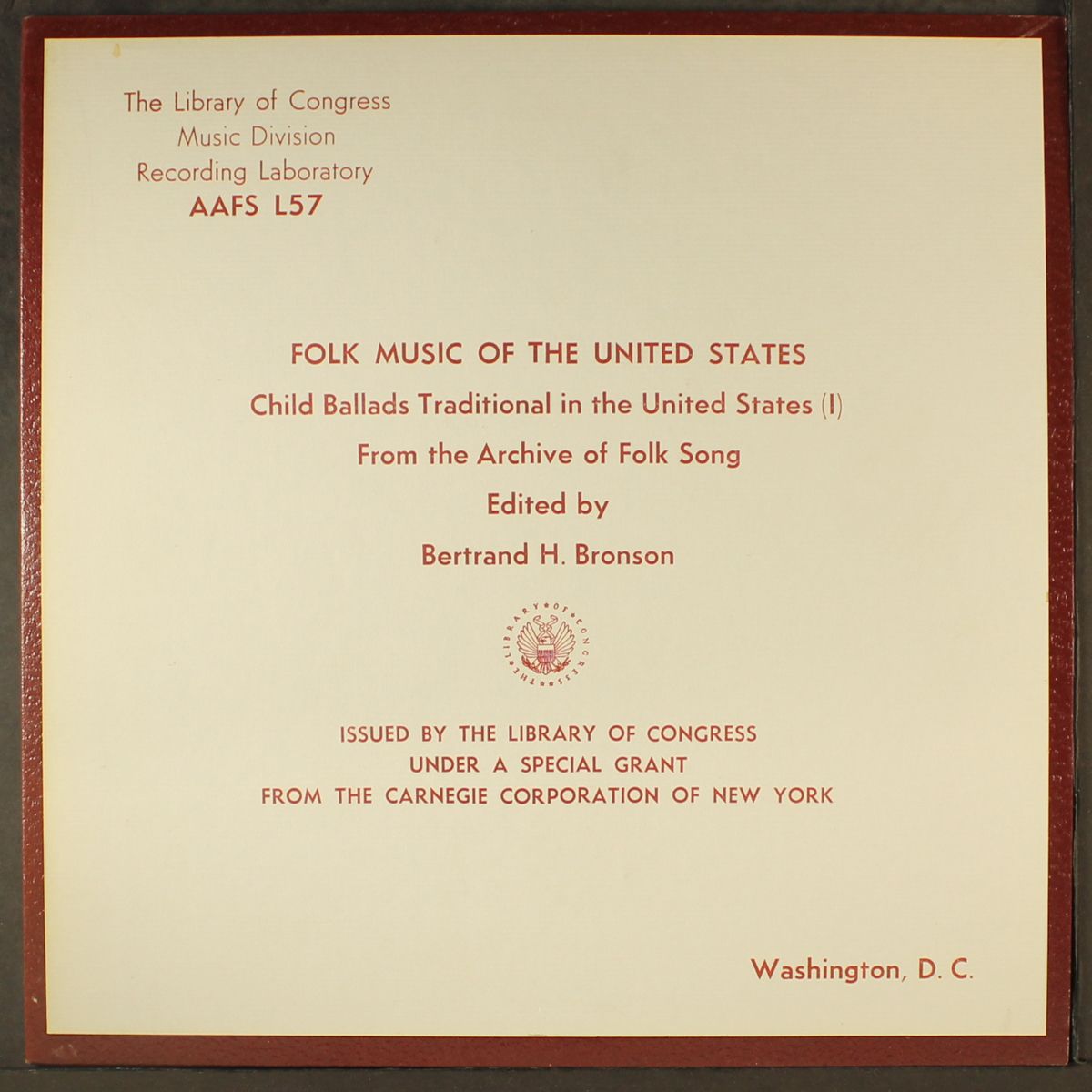 child ballads traditional in the united states (1) by VARIOUS