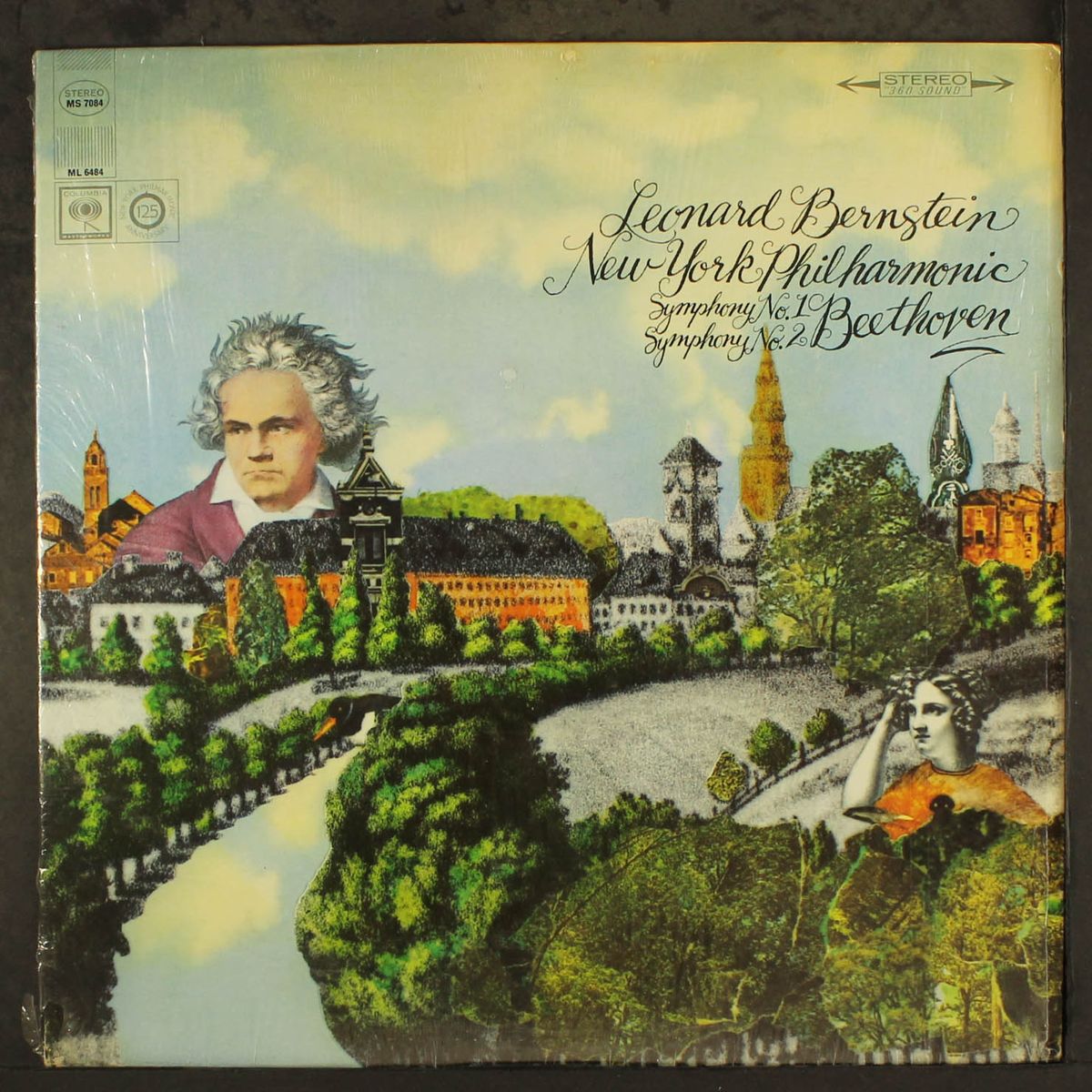 beethoven; symphonies no. 1 & 2 by LEONARD BERNSTEIN
