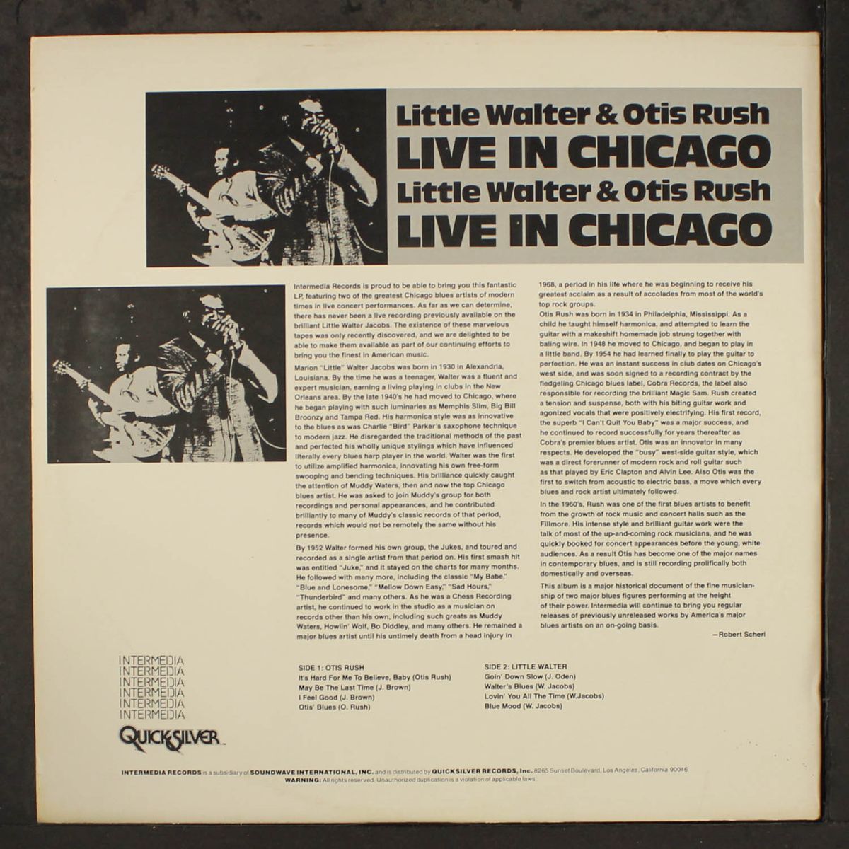 live in chicago by LITTLE WALTER & OTIS RUSH