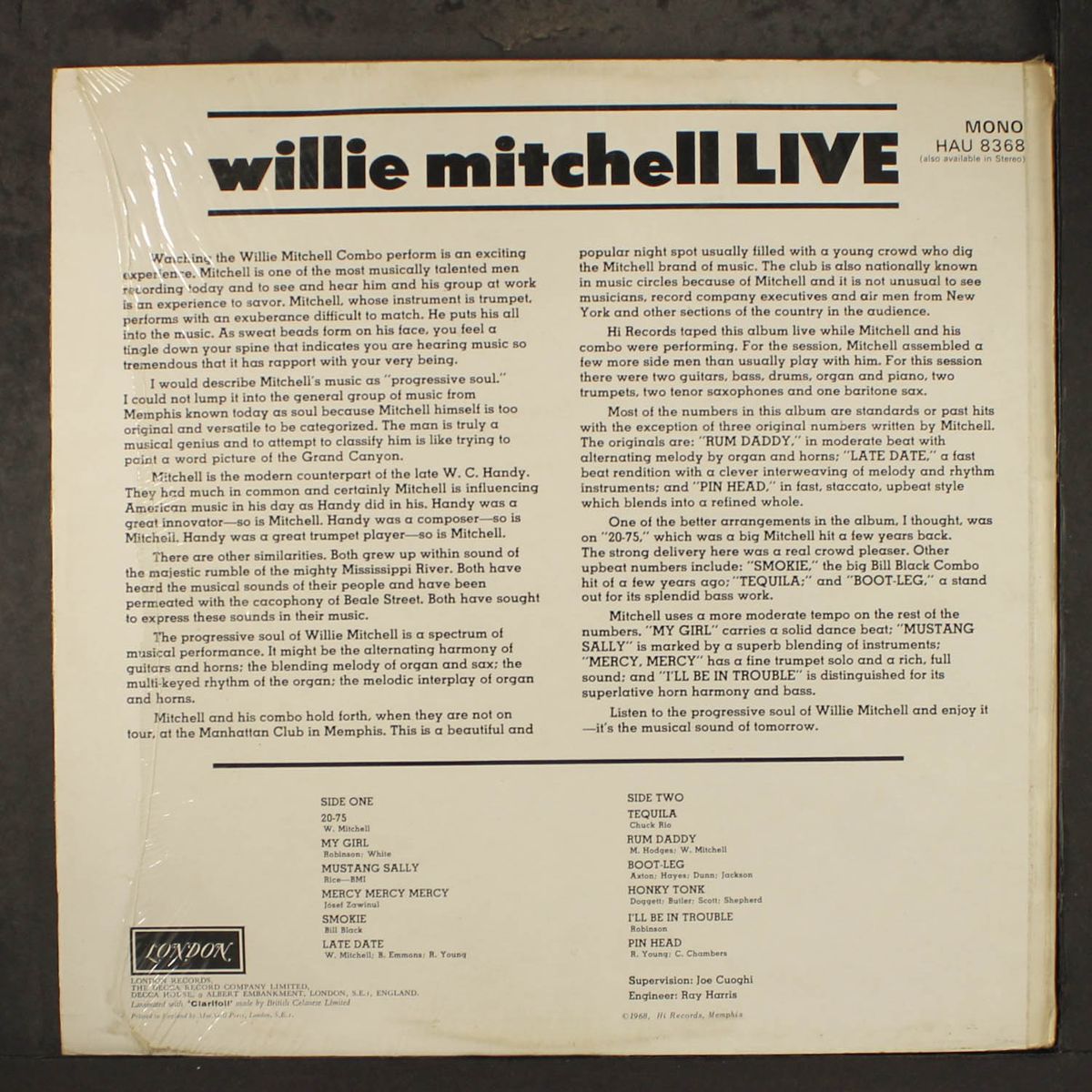 live by WILLIE MITCHELL
