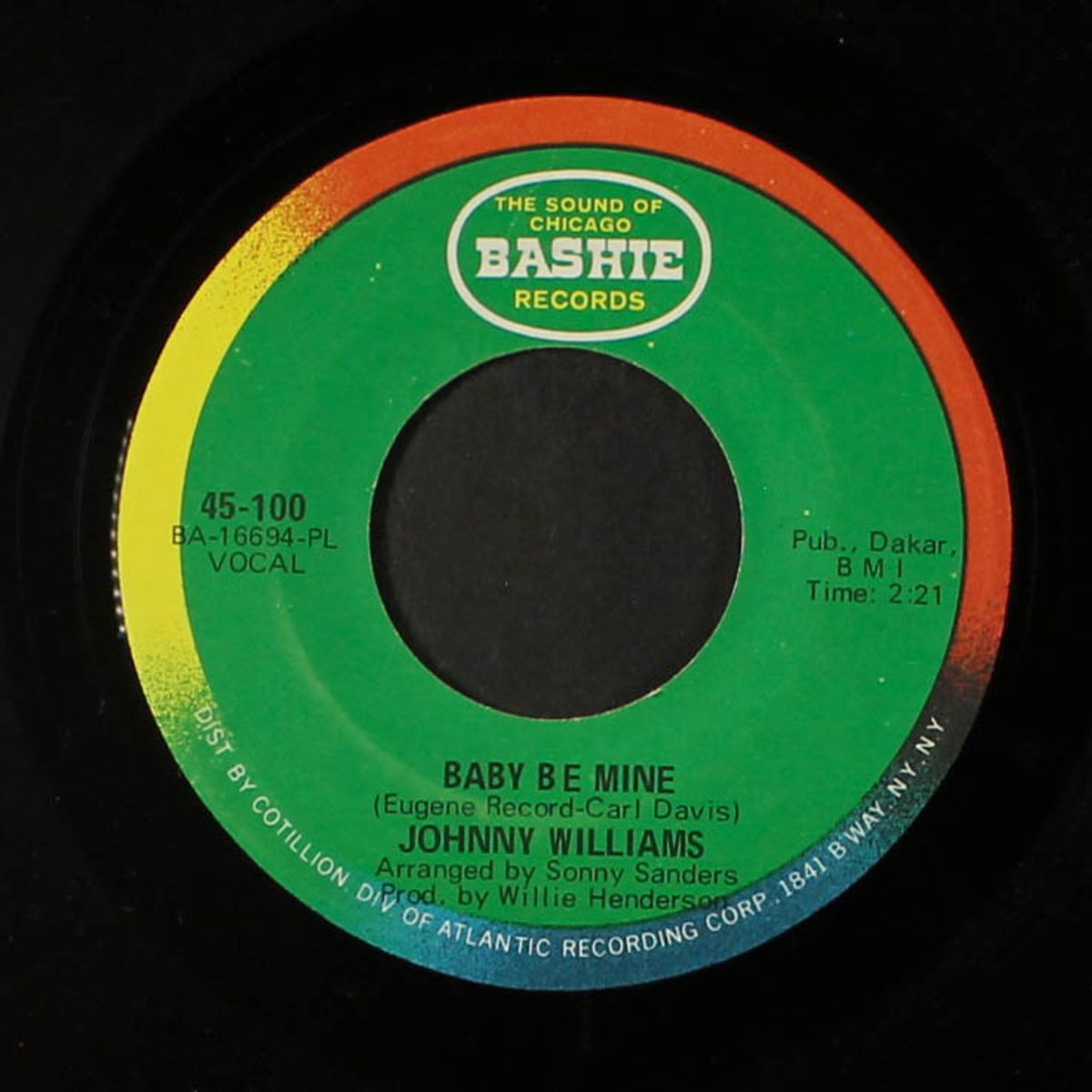 baby be mine / i made a mistake by JOHNNY WILLIAMS