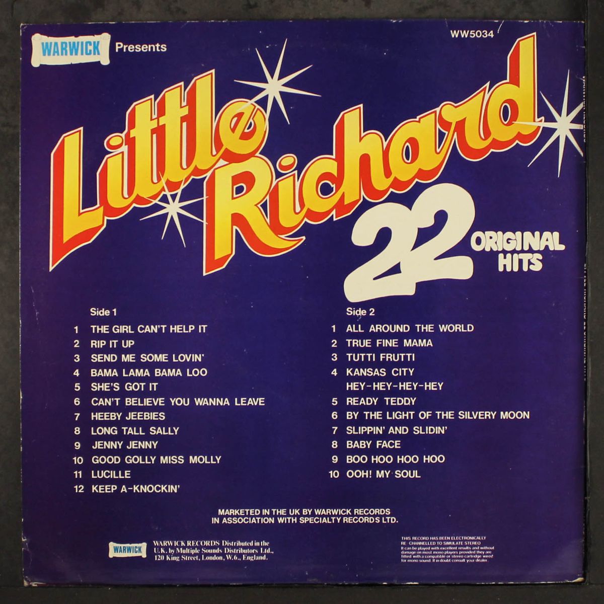 22 original hits by LITTLE RICHARD