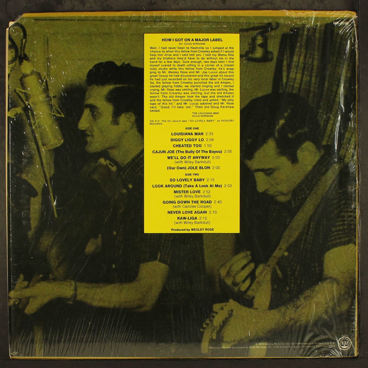 louisiana man by RUSTY & DOUG KERSHAW