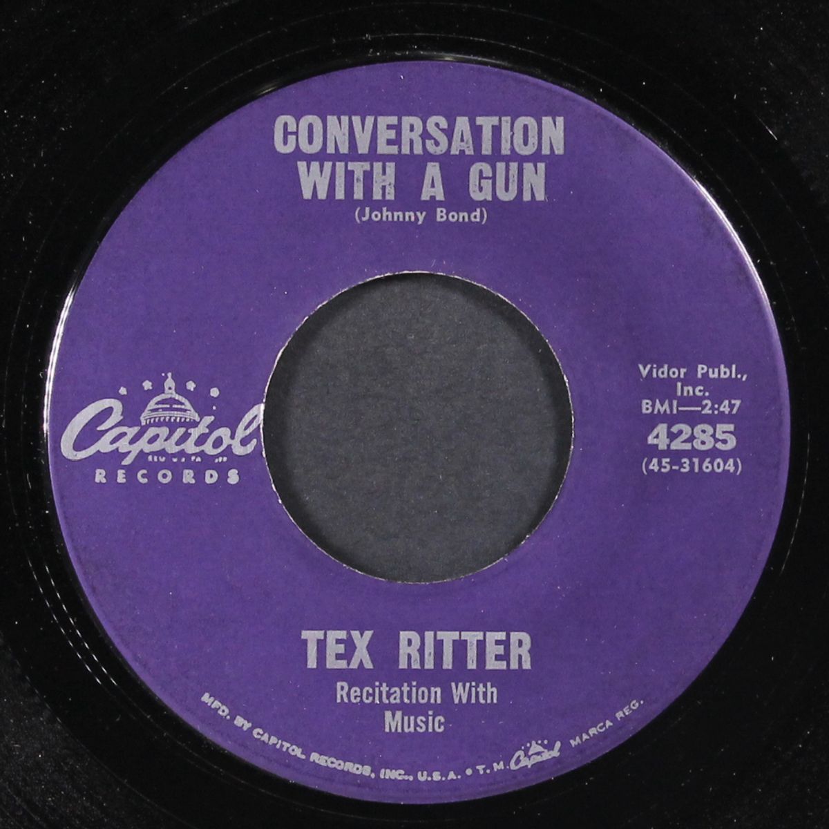 deck of cards by TEX RITTER