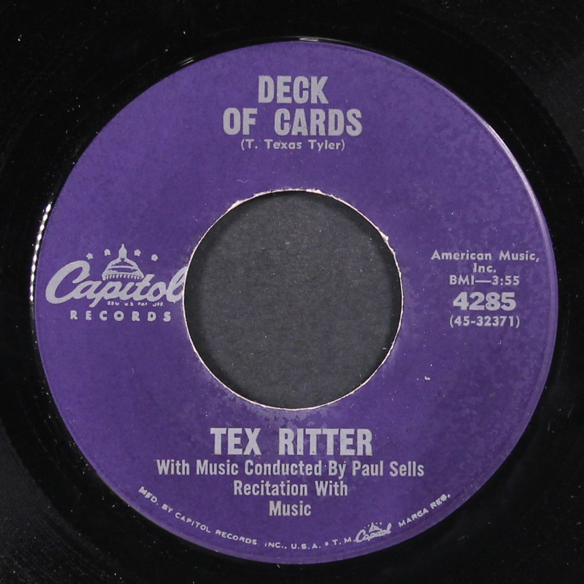 deck of cards by TEX RITTER