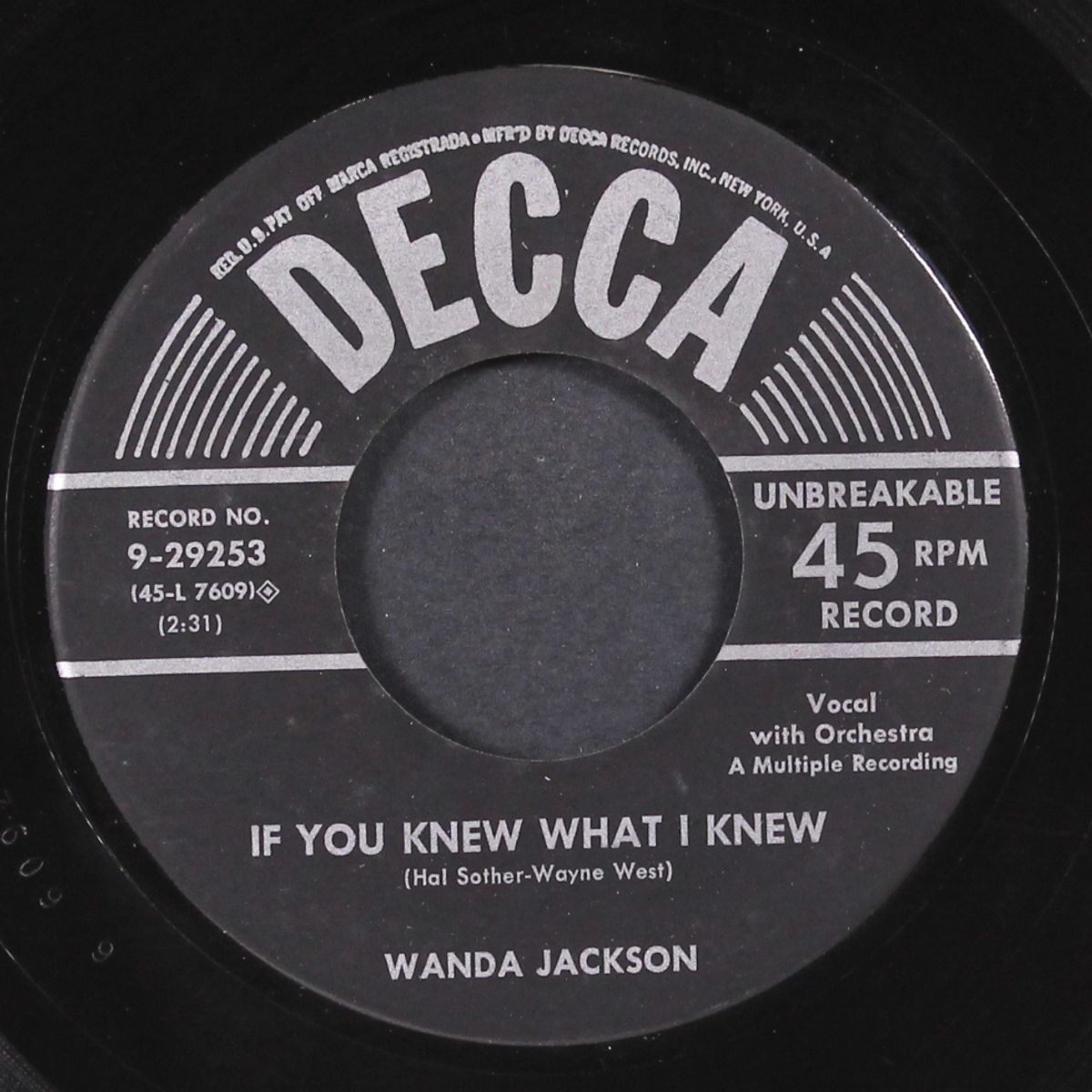 if you knew what i knew / the right to love by WANDA JACKSON