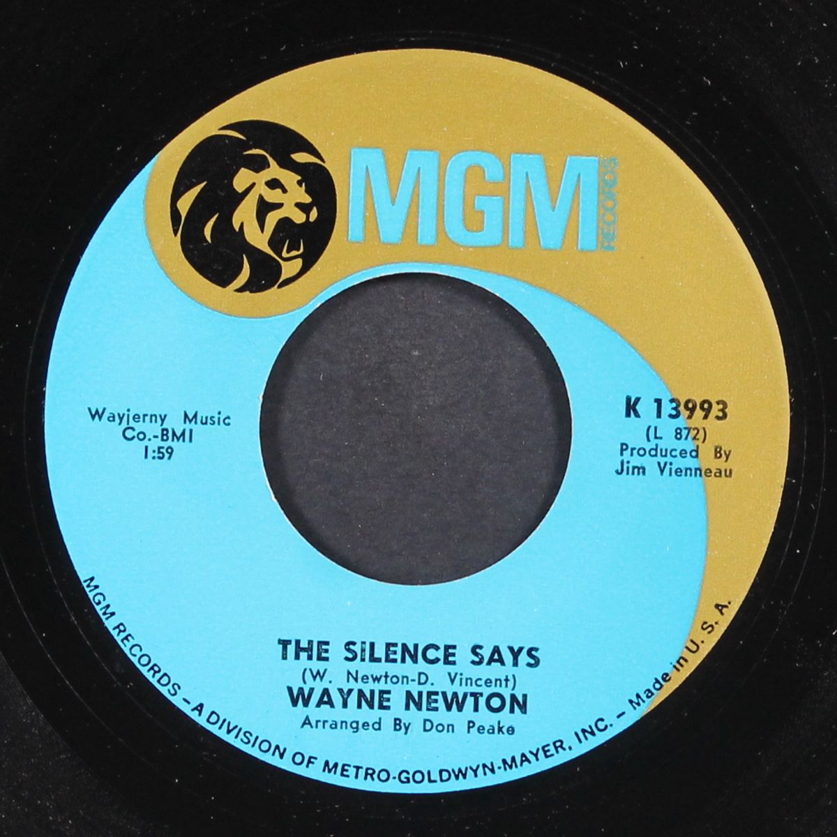 town and country / the silence says by WAYNE NEWTON