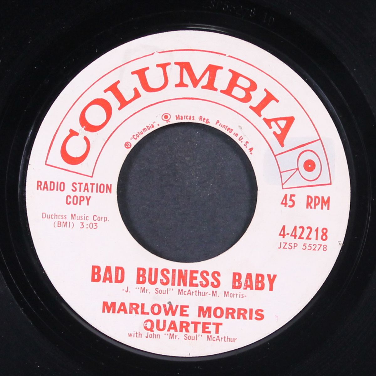 play the thing / bad business baby by MARLOWE MORRIS / JOHN MCARTHUR