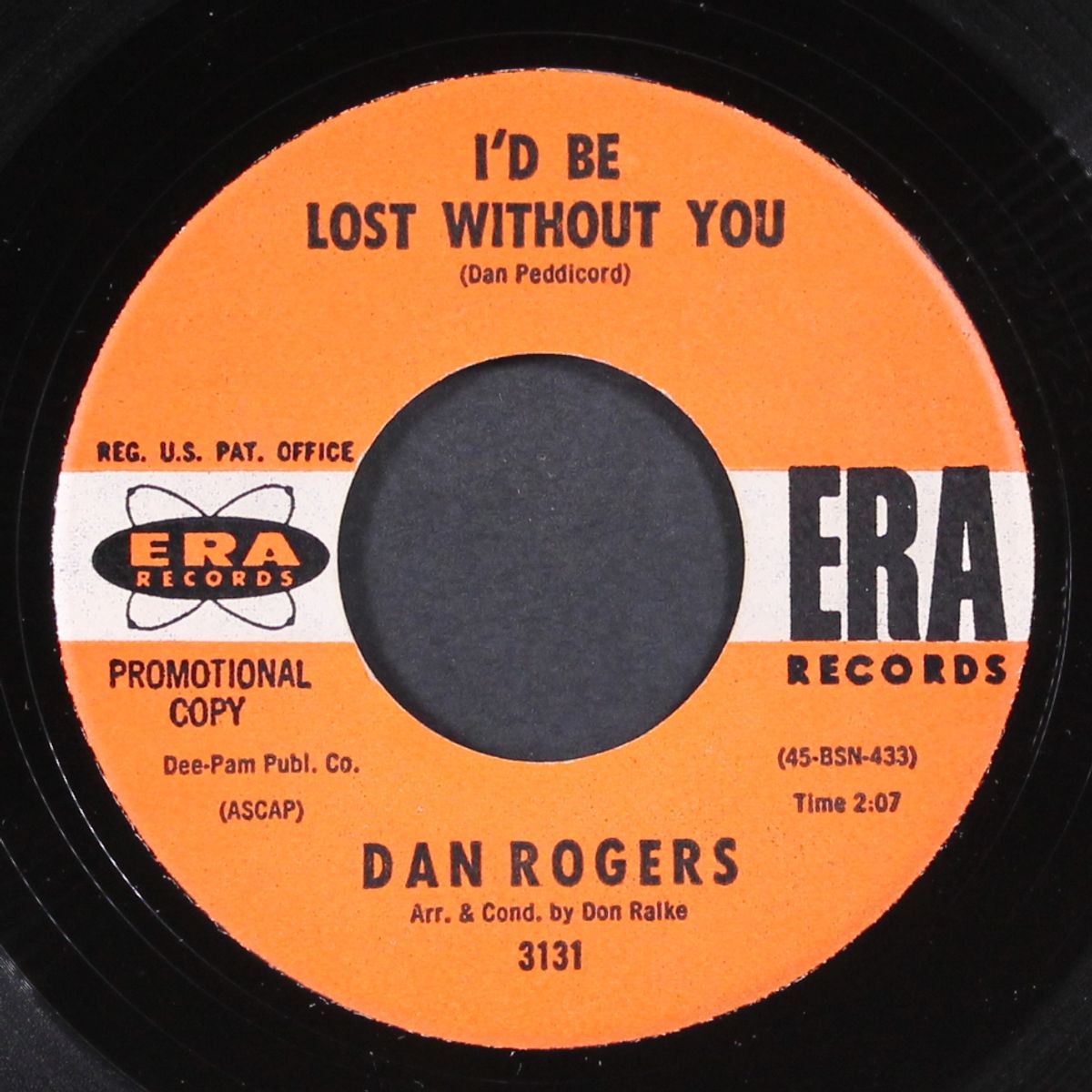i'd be lost without you / no girl for me by DAN ROGERS