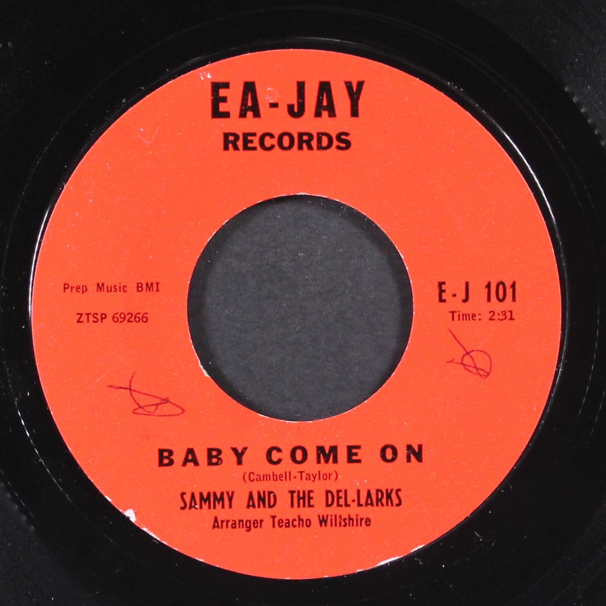 i never will forget / baby come on by SAMMY & DEL-LARKS