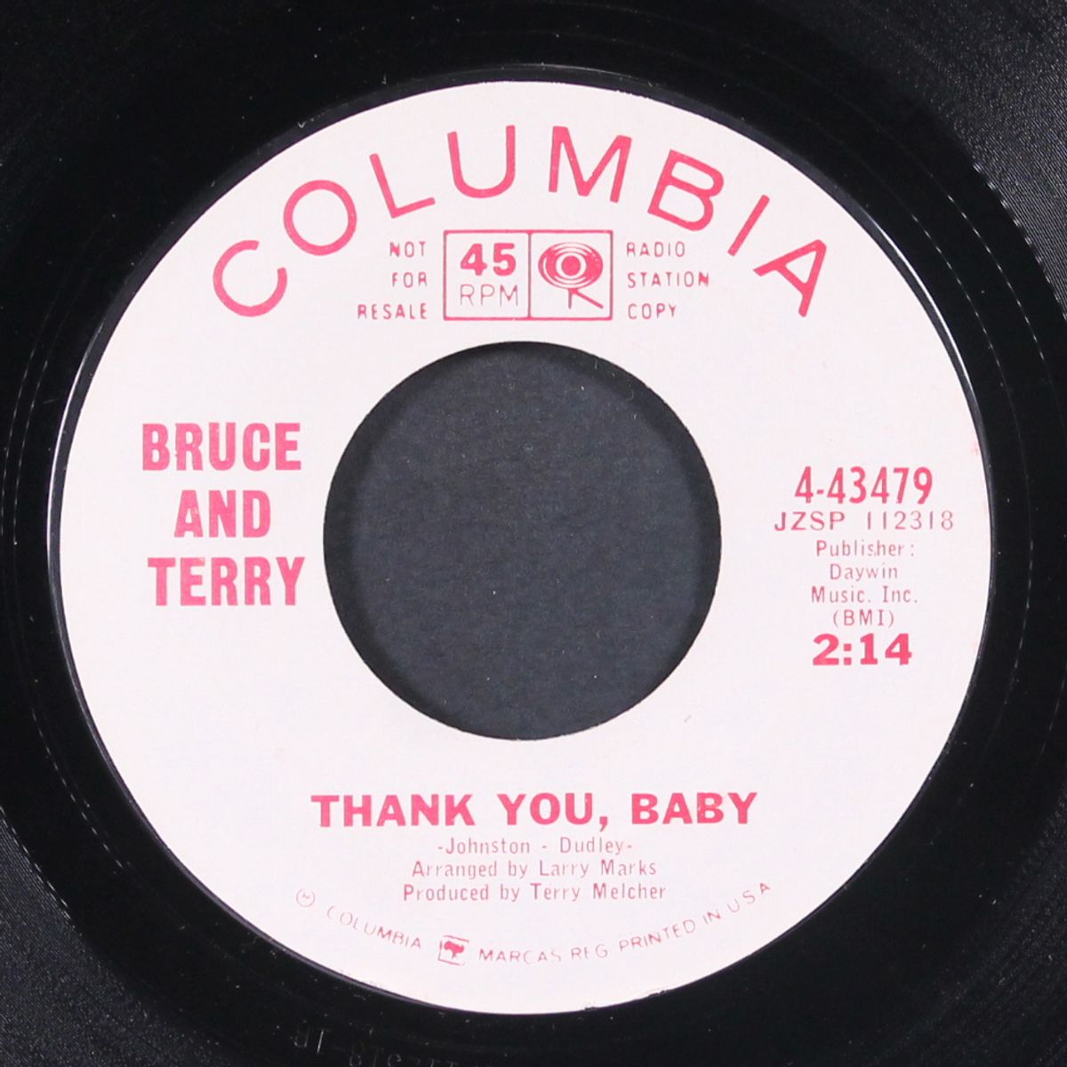 come love / thank you baby by BRUCE & TERRY
