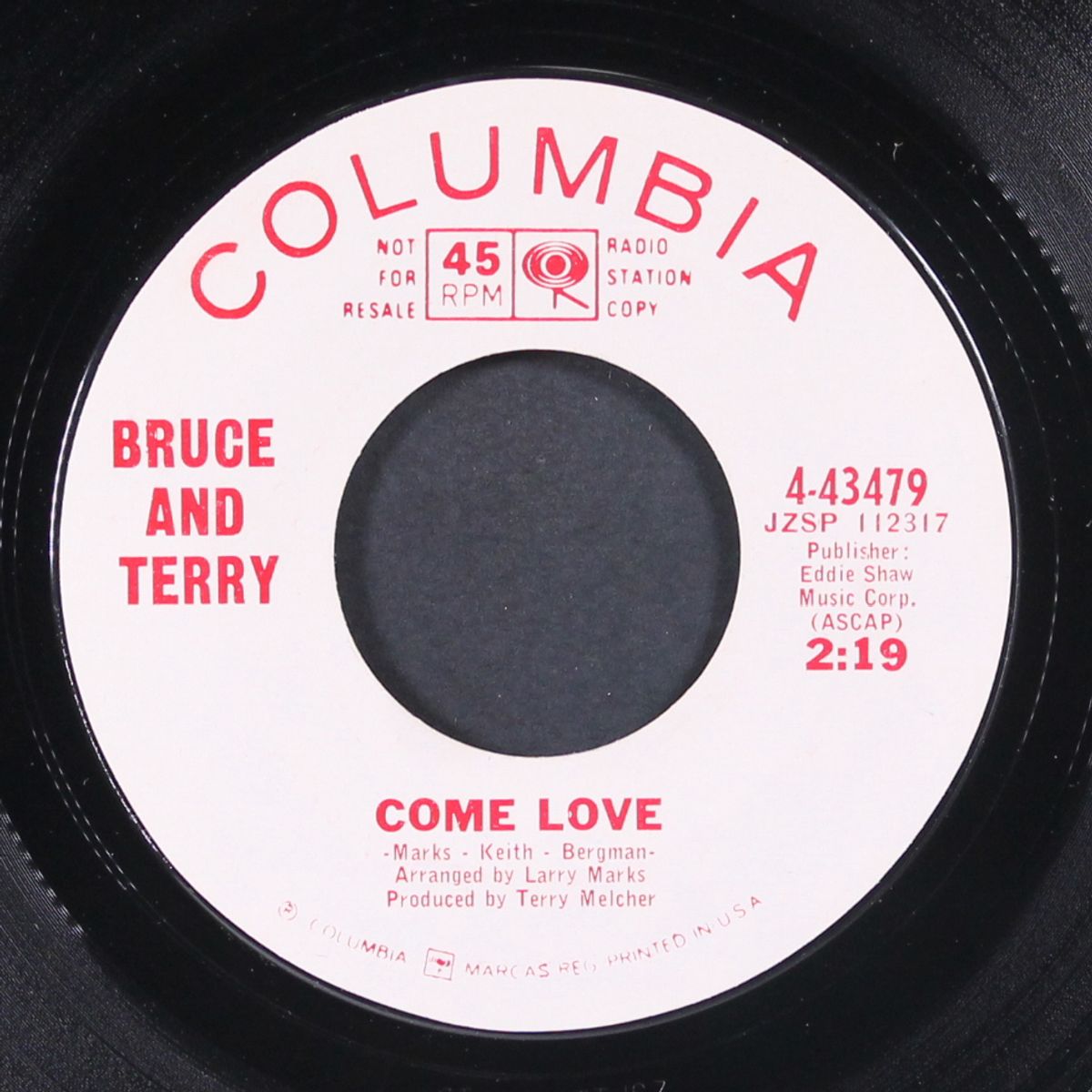 come love / thank you baby by BRUCE & TERRY