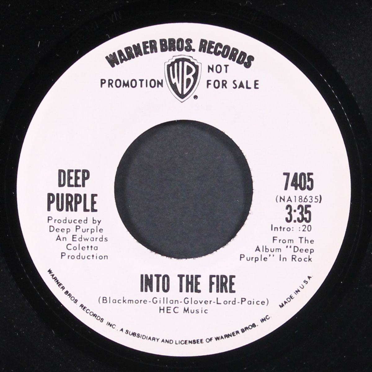 black night / into the fire by DEEP PURPLE