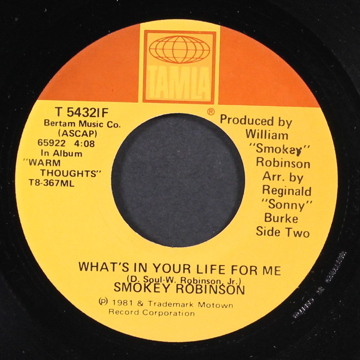 being with you / what's in your life for me by SMOKEY ROBINSON