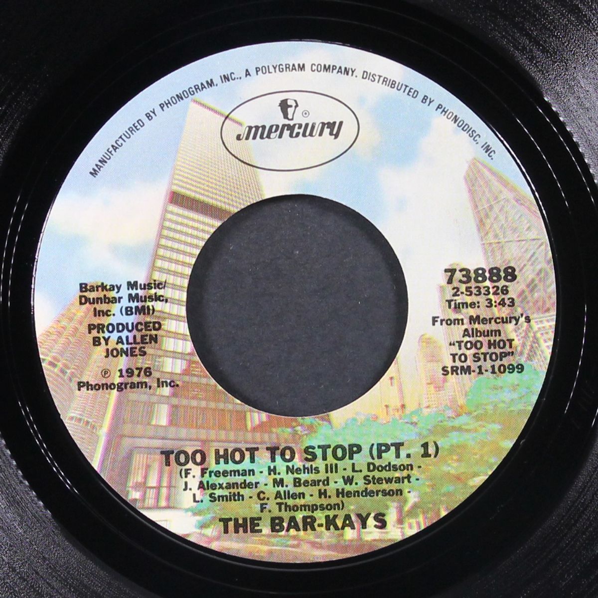 too hot to stop / bang, bang by BAR-KAYS