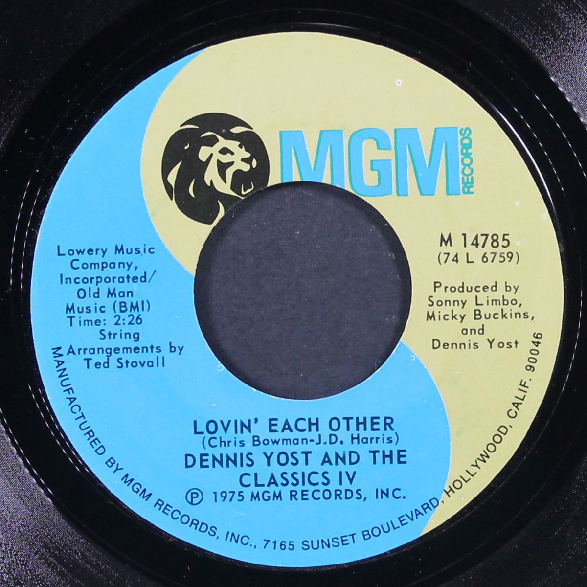 my first day without her by DENNIS YOST & CLASSICS IV