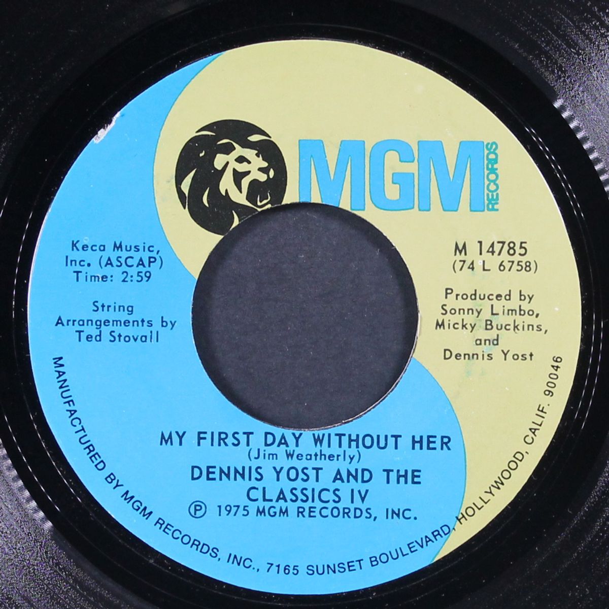 my first day without her by DENNIS YOST & CLASSICS IV