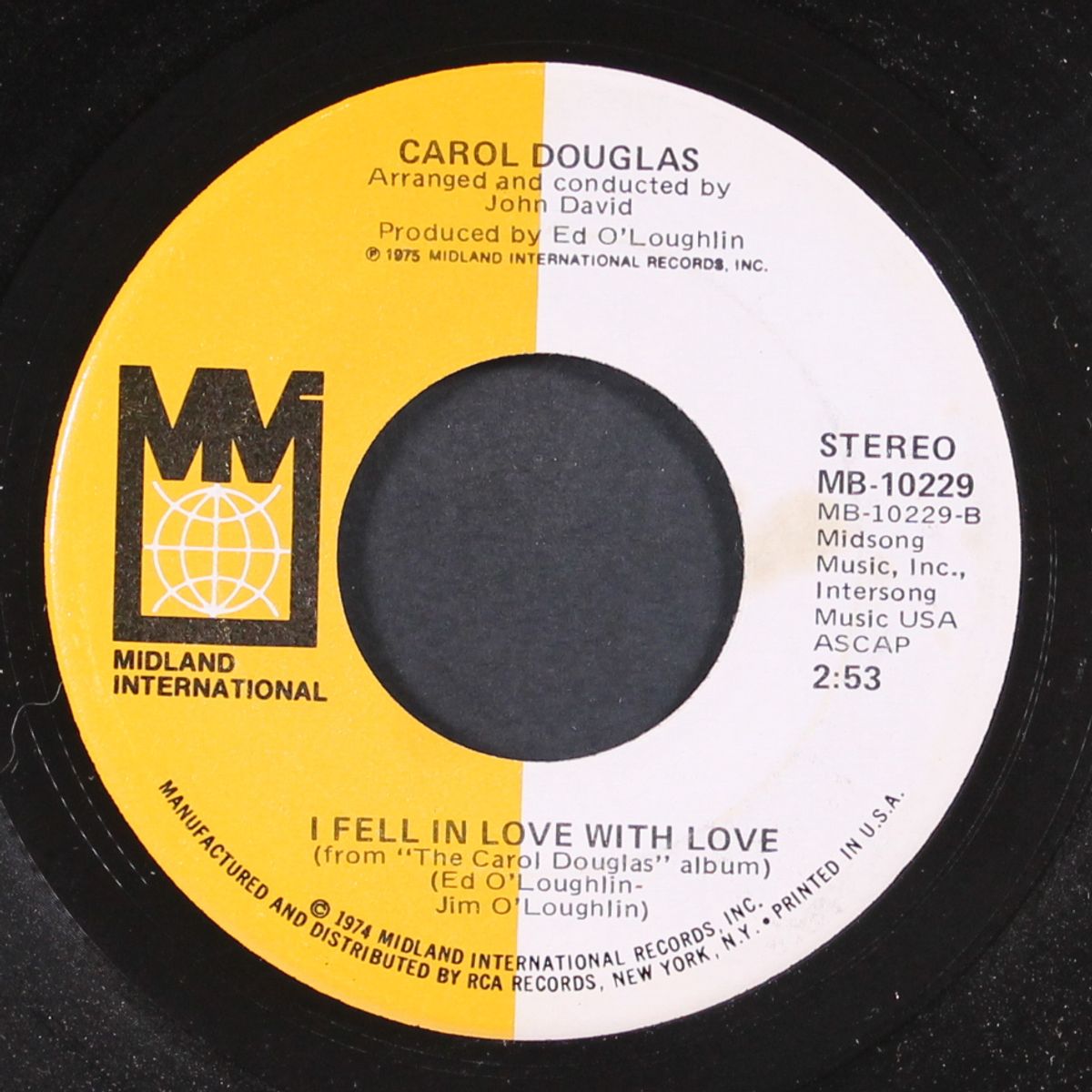 a hurricane is coming tonite / i fell in love with love by CAROL DOUGLAS