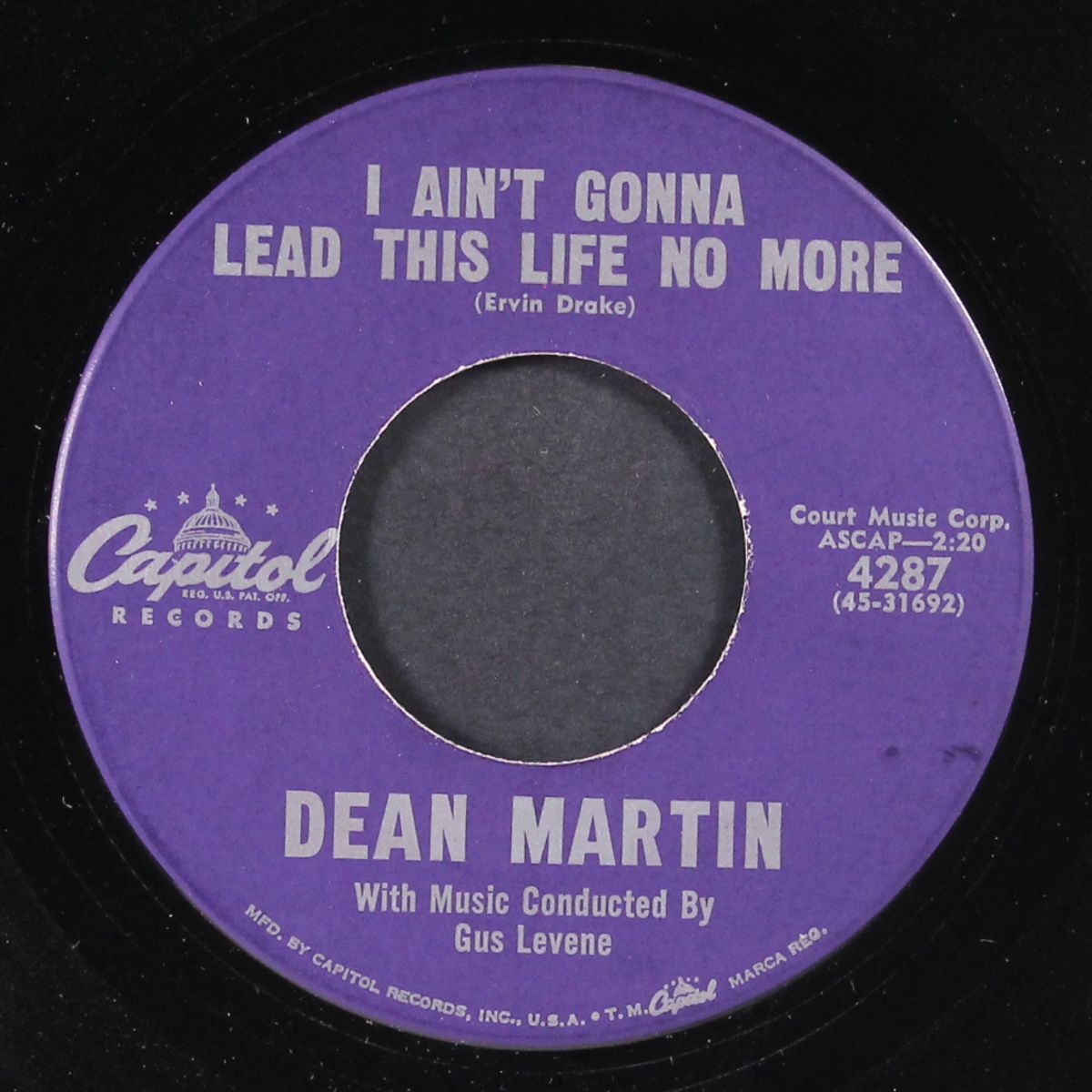 i ain't gonna lead this life no more by DEAN MARTIN