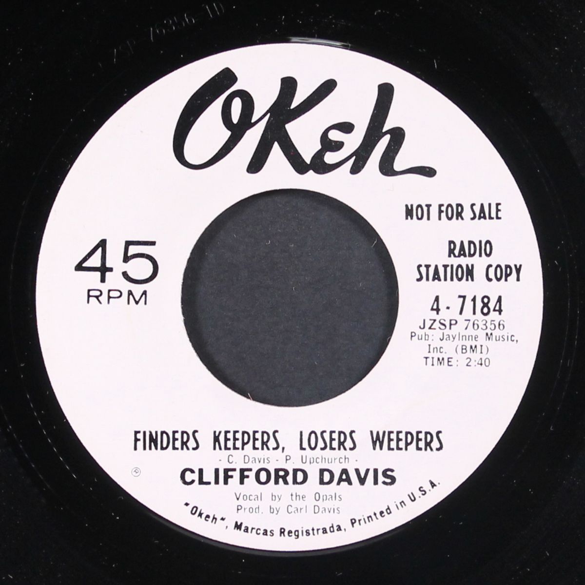 finders keepers, losers weepers / take it light by CLIFFORD DAVIS