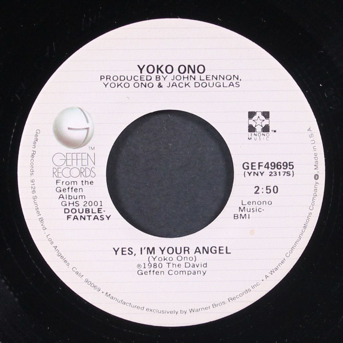 watching the wheels / yes i'm your angel by JOHN LENNON