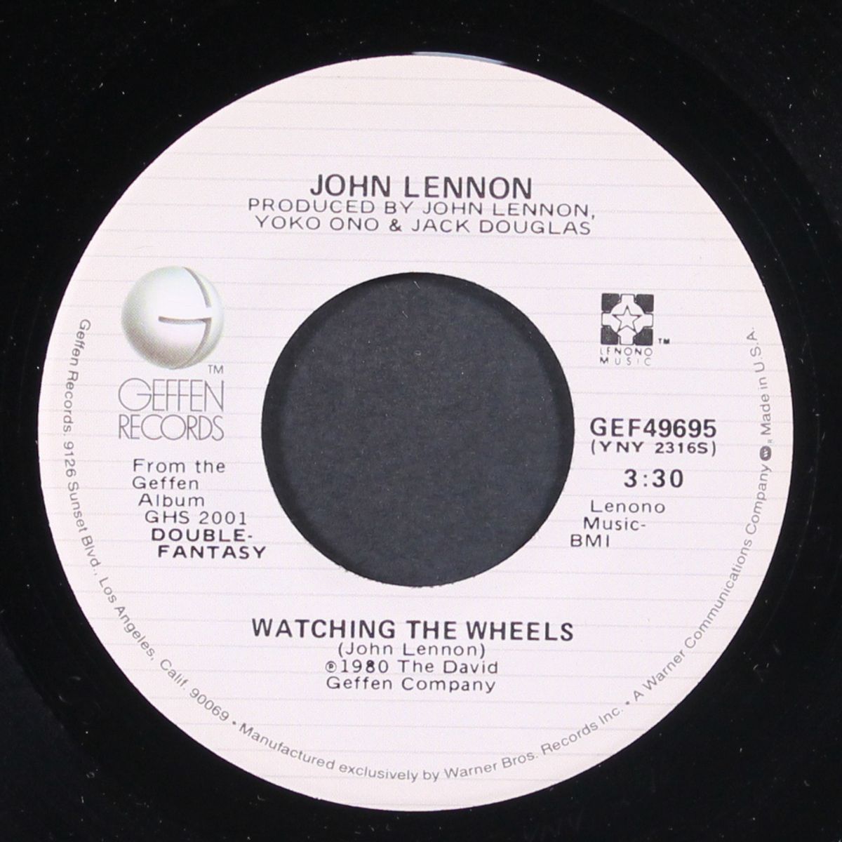 watching the wheels / yes i'm your angel by JOHN LENNON