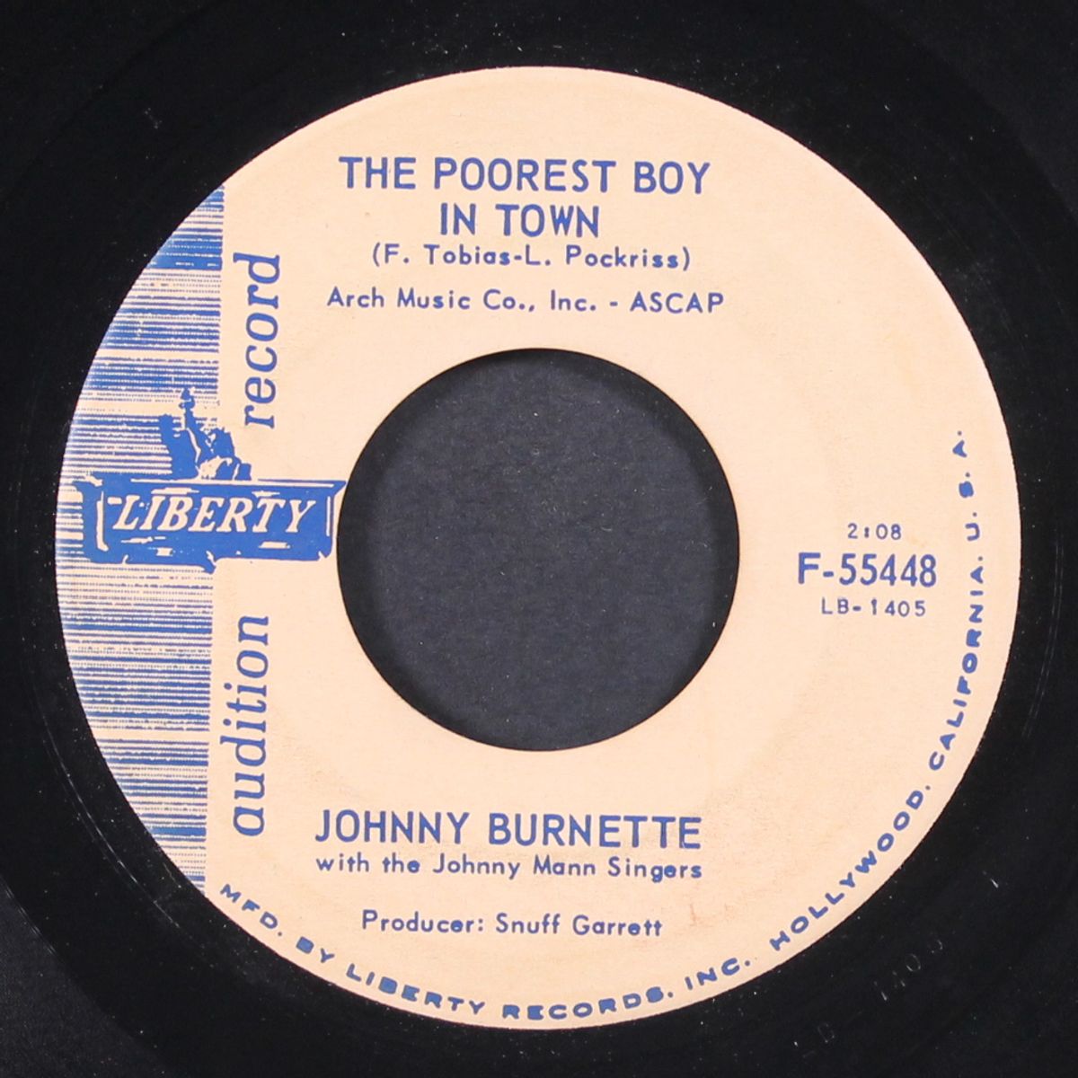 the fool of the year / poorest boy in town by JOHNNY BURNETTE