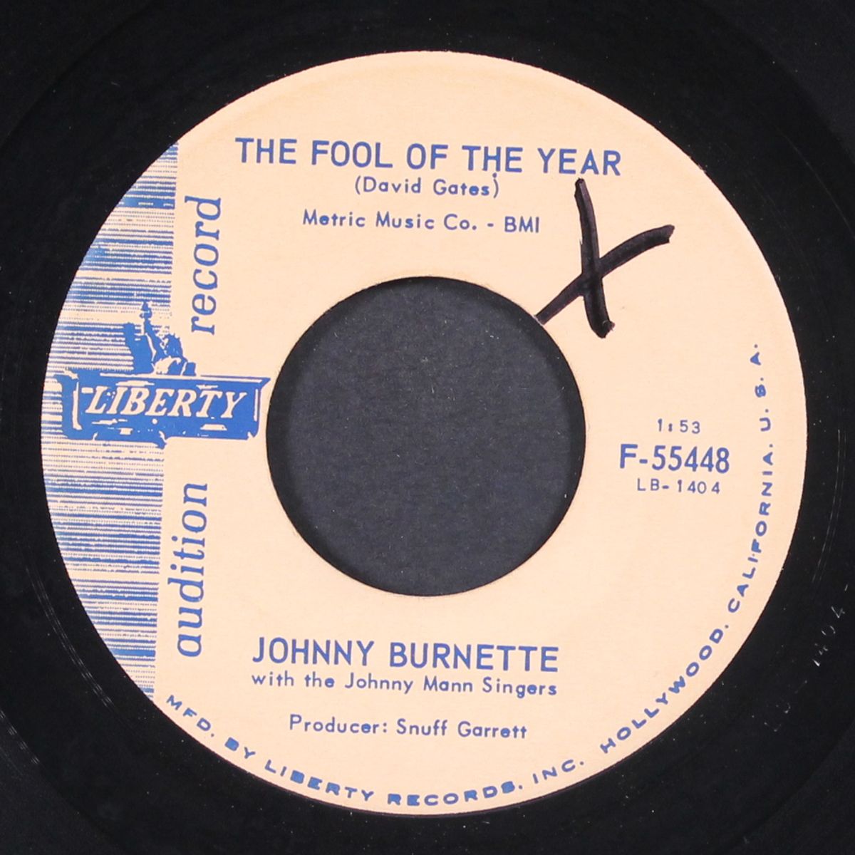 the fool of the year / poorest boy in town by JOHNNY BURNETTE