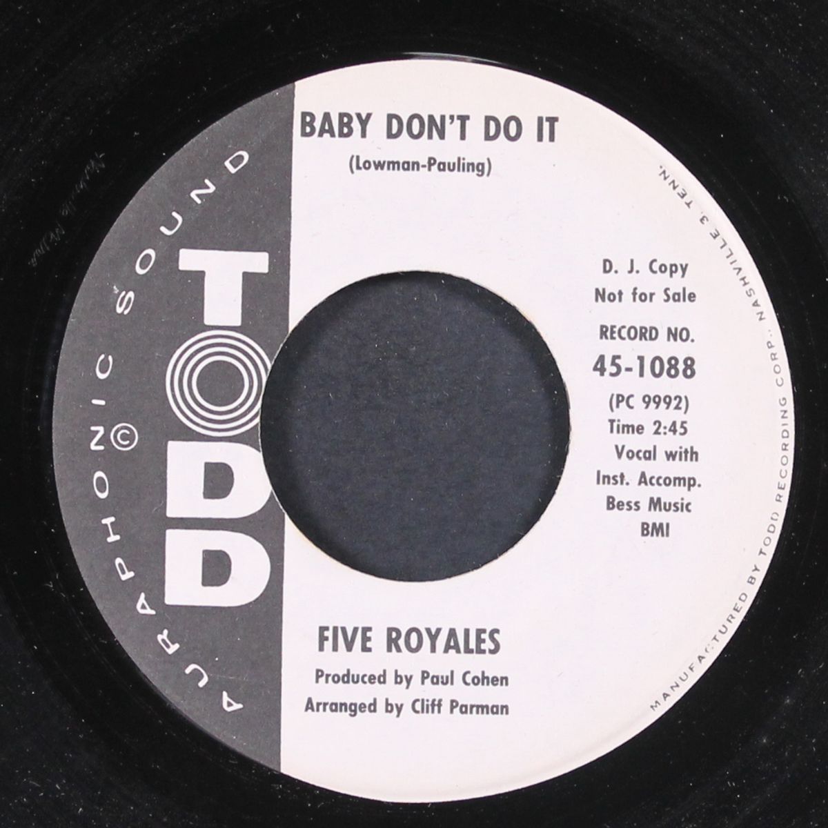 there's somebody over there / baby don't do it by FIVE ROYALES