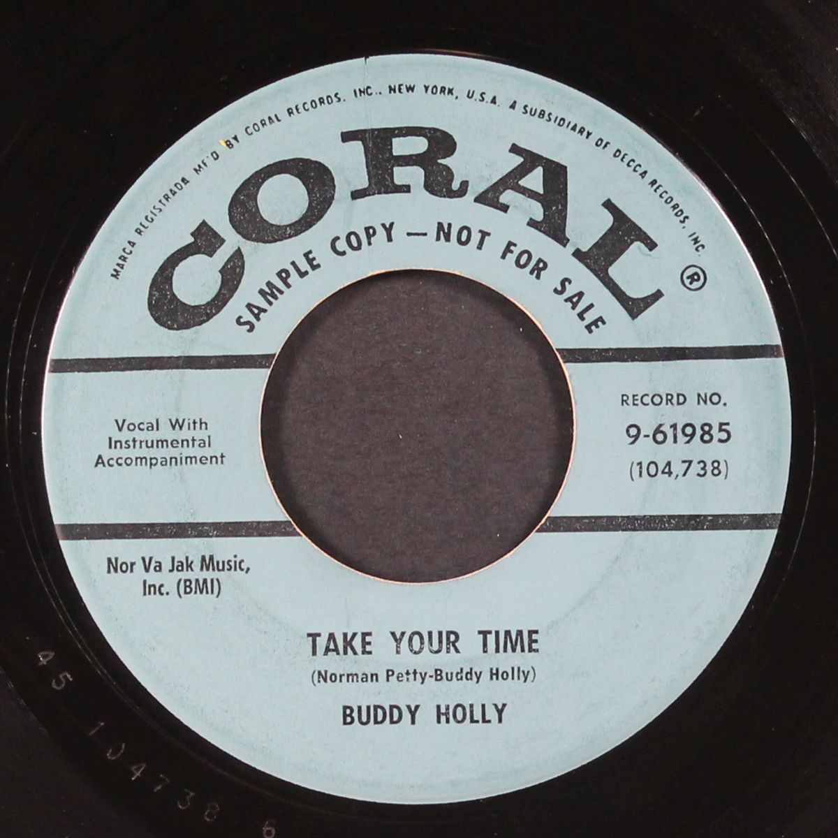 rave on / take your time by BUDDY HOLLY
