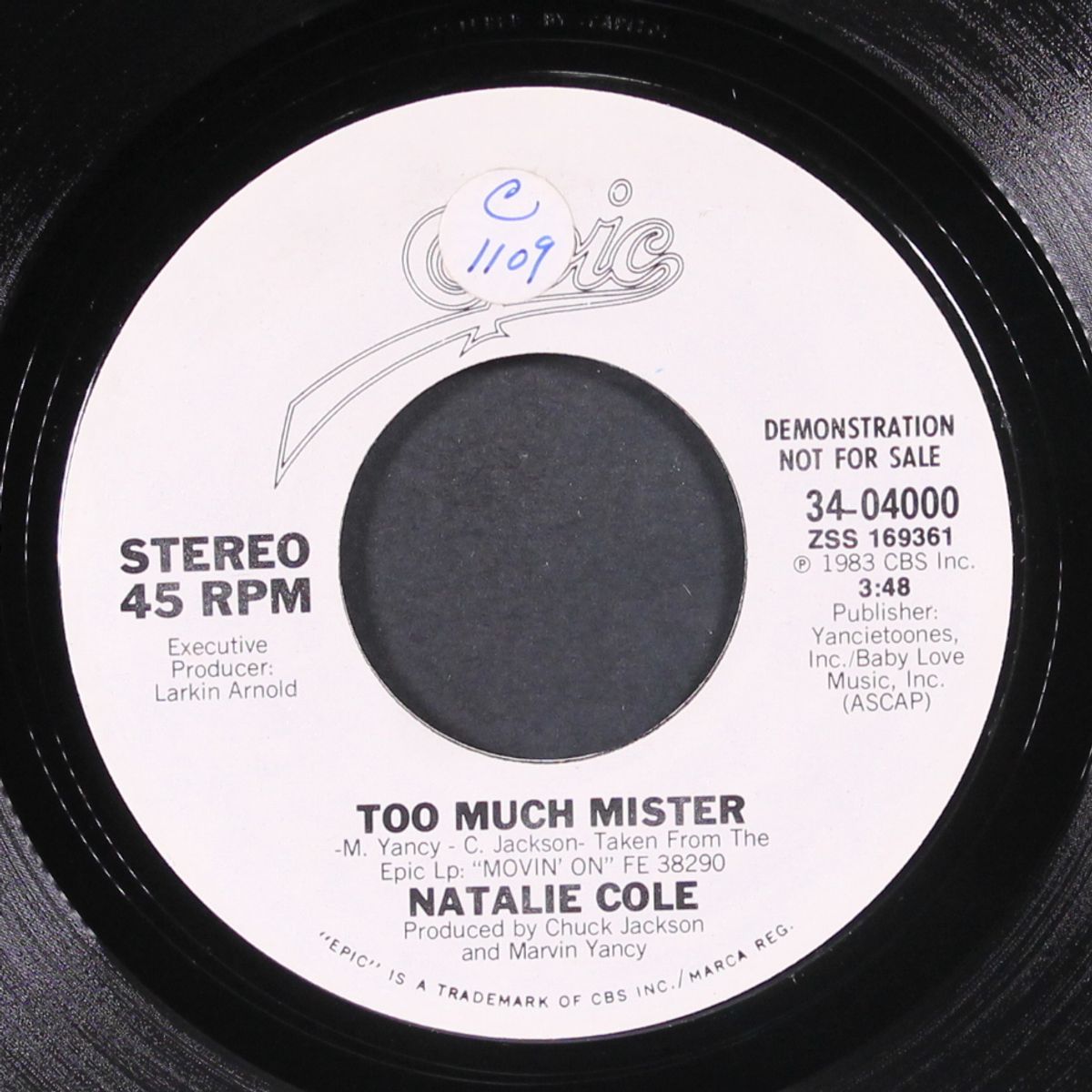 too much mister / same by NATALIE COLE
