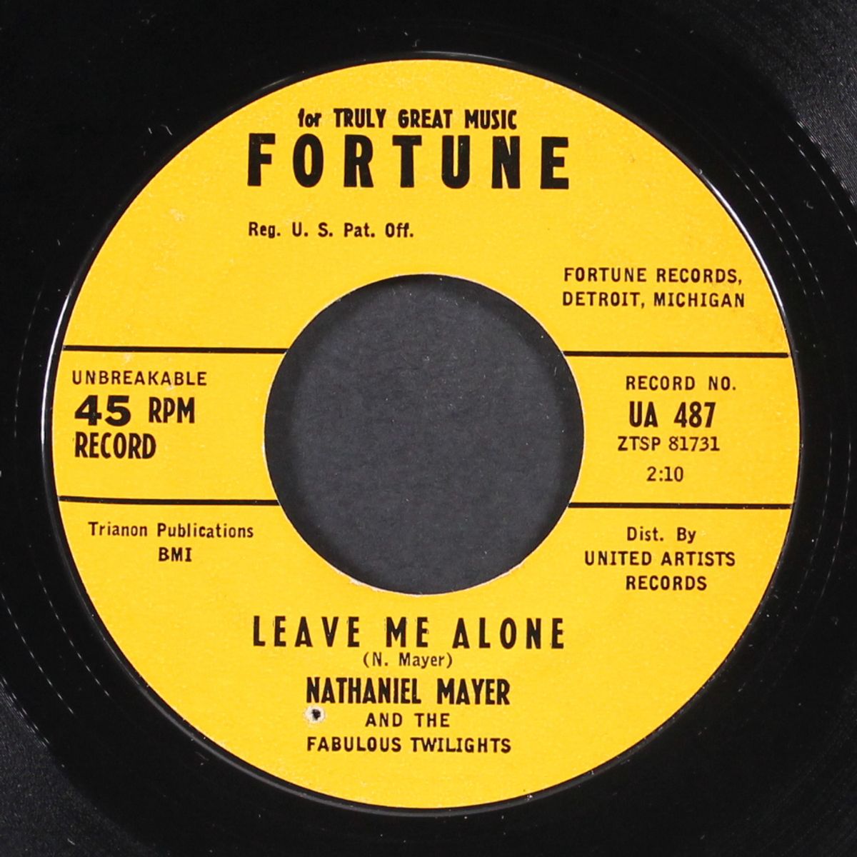 hurting love / leave me alone by NATHANIEL MAYER & FABULOUS TWILIGHTERS