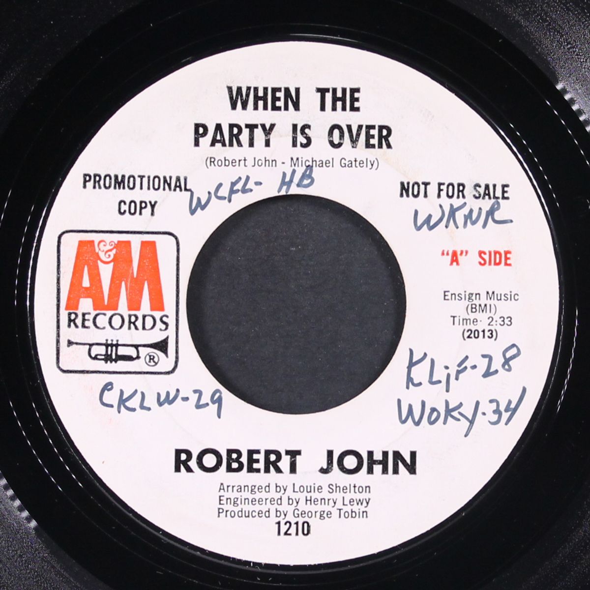 raindrops, love and sunshine / when the party is over by ROBERT JOHN