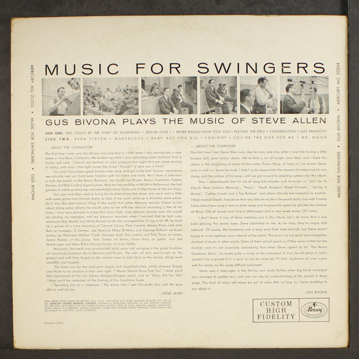 music for swingers by GUS BIVONA