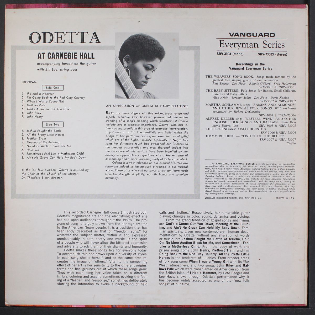at carnegie hall by ODETTA