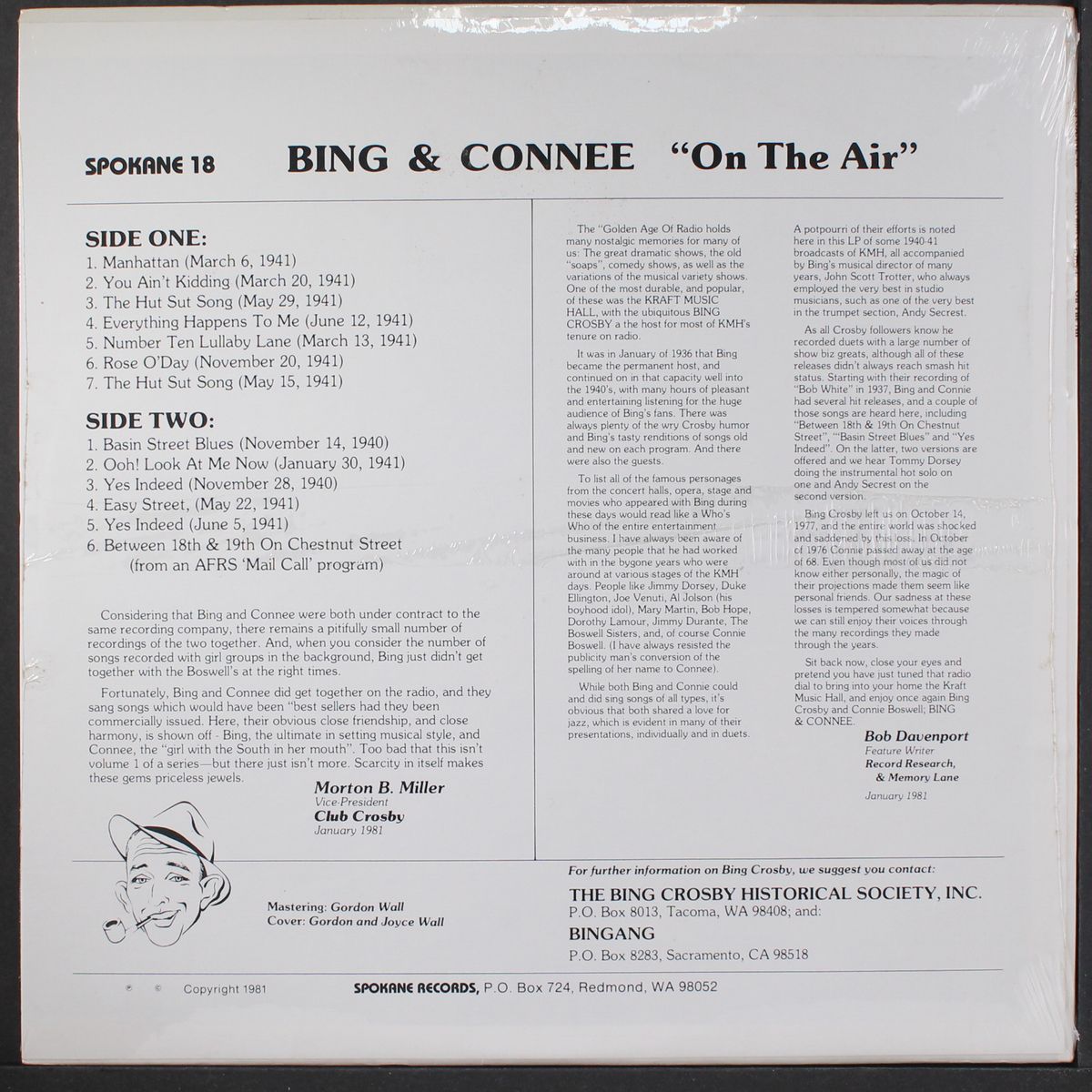 on the air by BING CROSBY & CONNEE BOSWELL