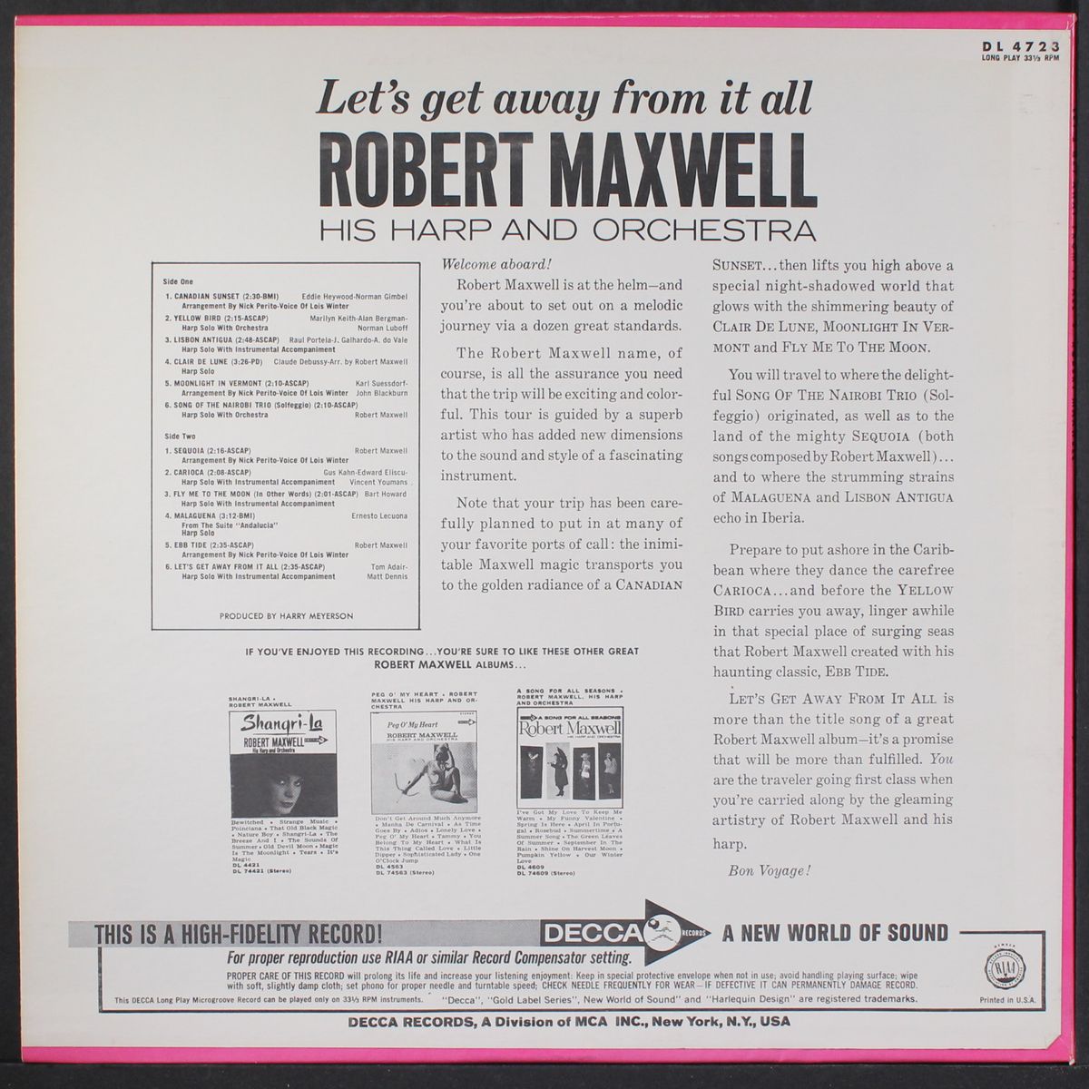 let's get away from it all by ROBERT MAXWELL