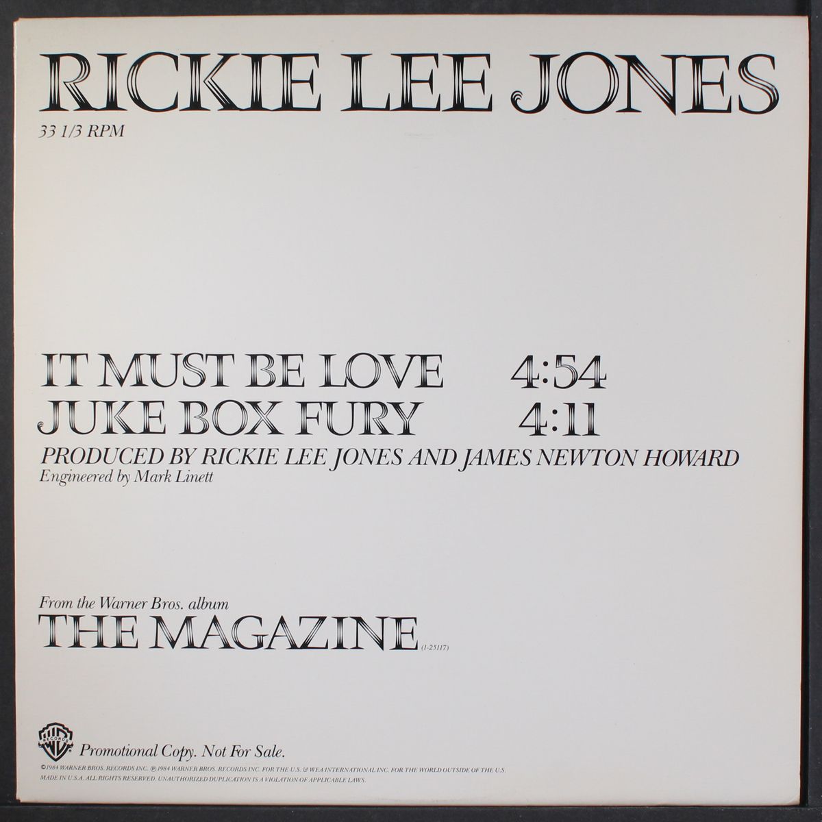 it must be love by RICKIE LEE JONES