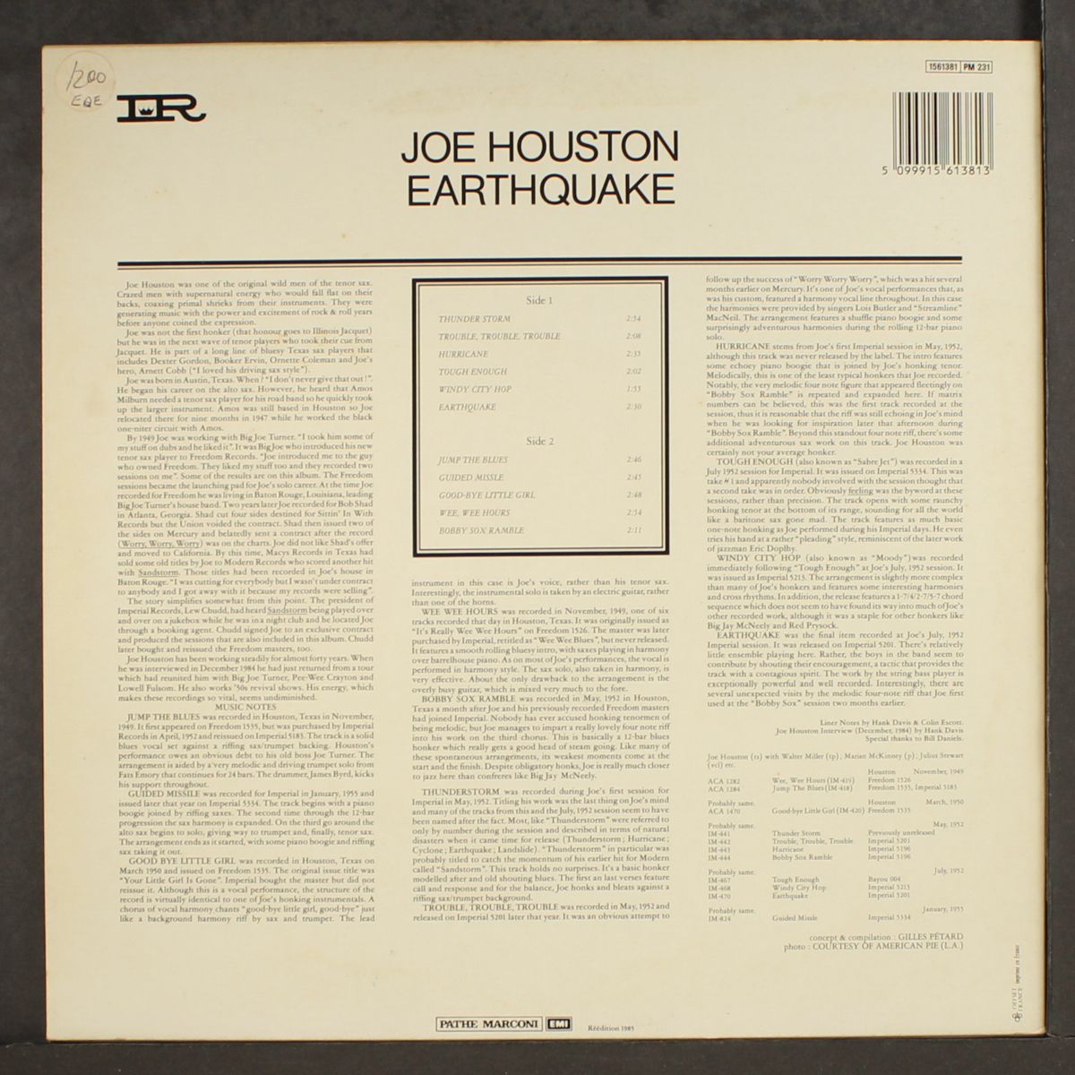 earthquake by JOE HOUSTON