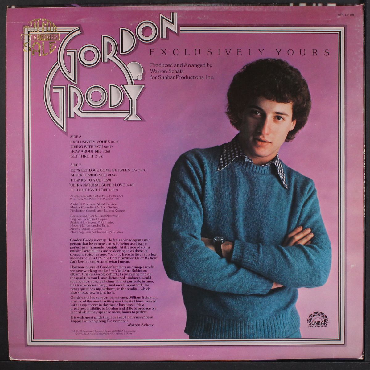 exclusively yours by GORDON GRODY