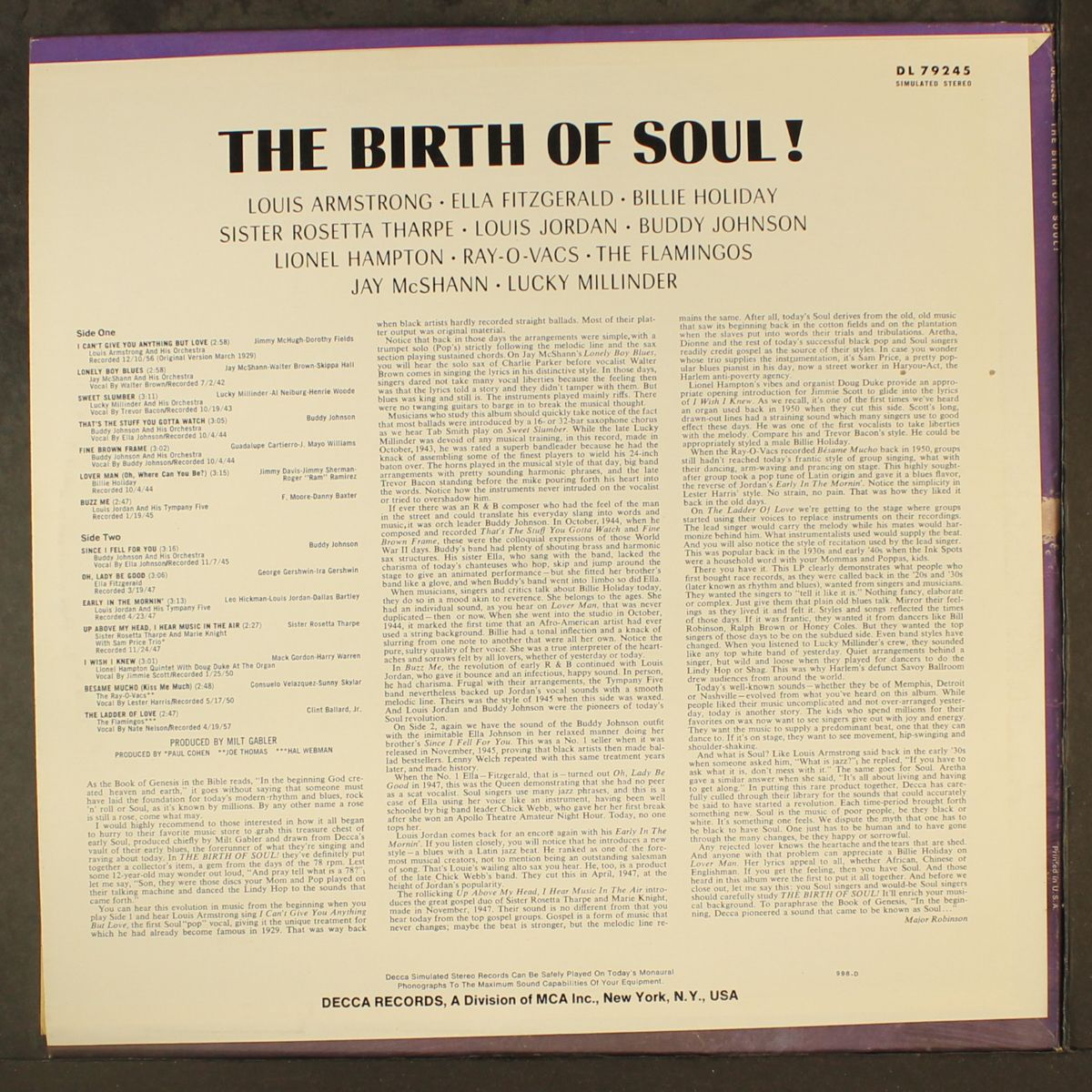 the birth of soul by VARIOUS