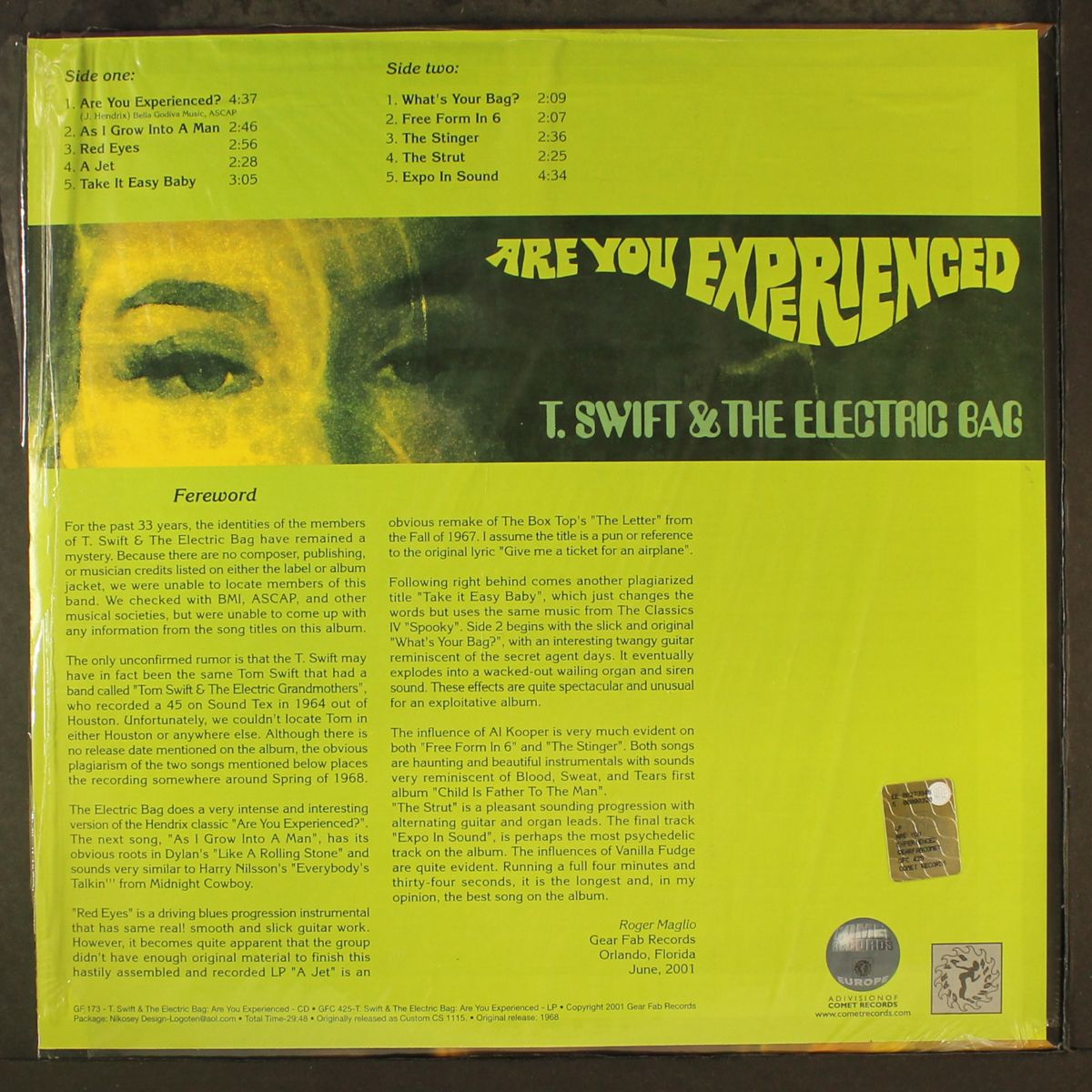 are you experienced? by T. SWIFT & ELECTRIC BAG