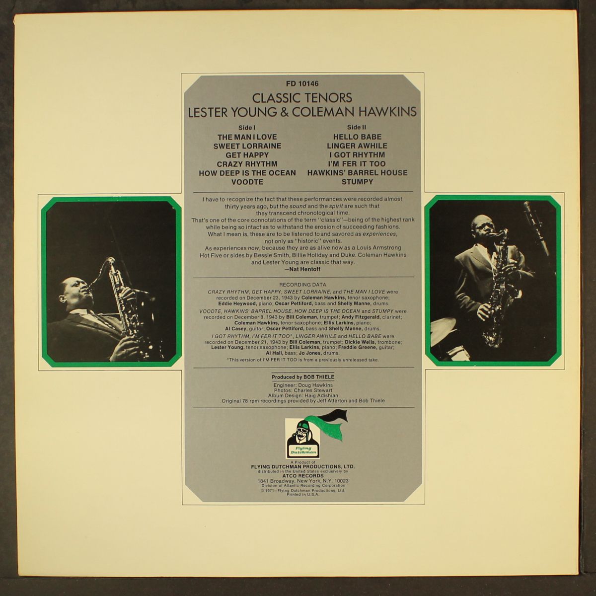 classic tenors by LESTER YOUNG / COLEMAN HAWKINS