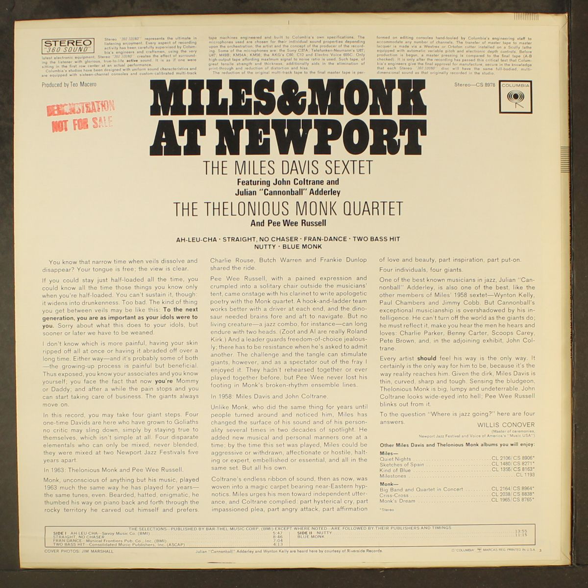 miles & monk at newport by MILES DAVIS & THELONIOUS MONK