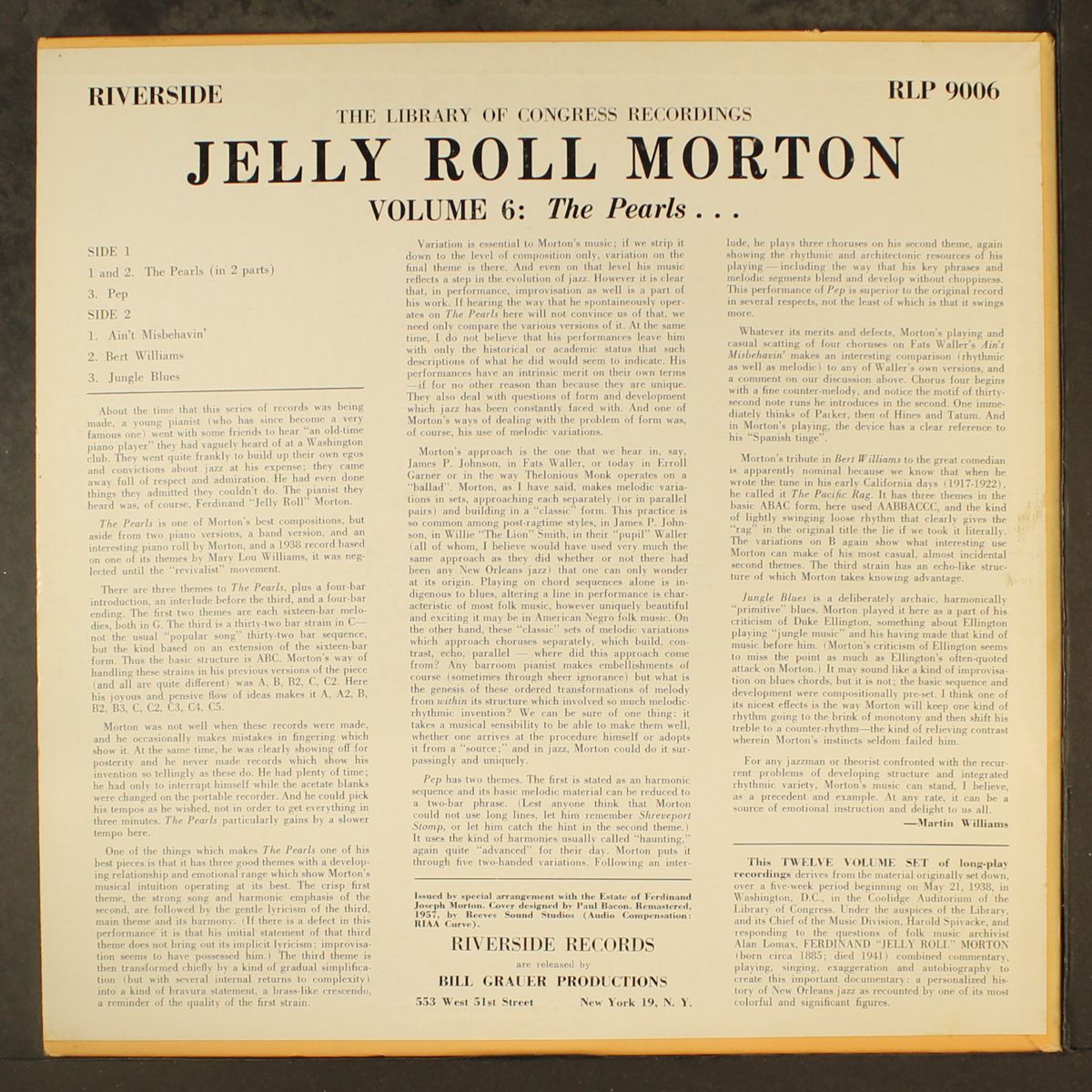 the pearls, vol. 6 by JELLY ROLL MORTON