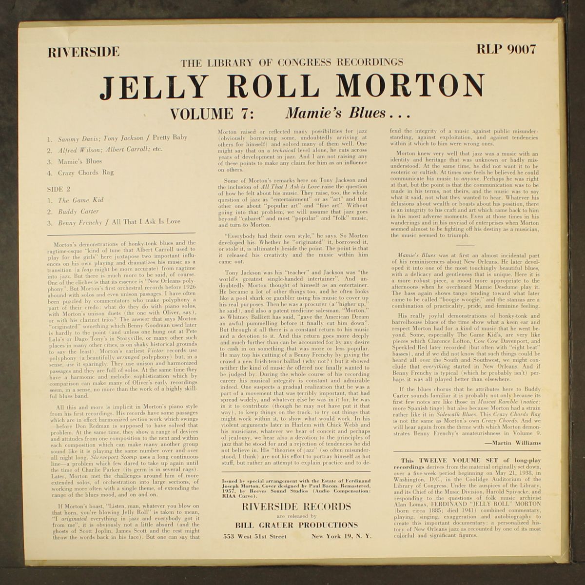 mamie's blues by JELLY ROLL MORTON
