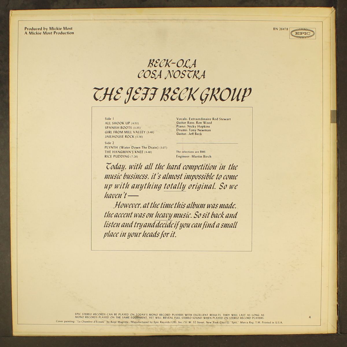 beck-ola by JEFF BECK