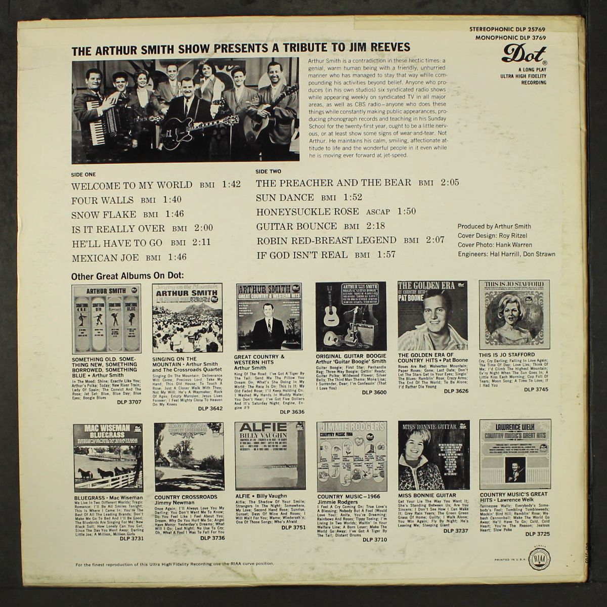 a tribute to jim reeves by ARTHUR SMITH