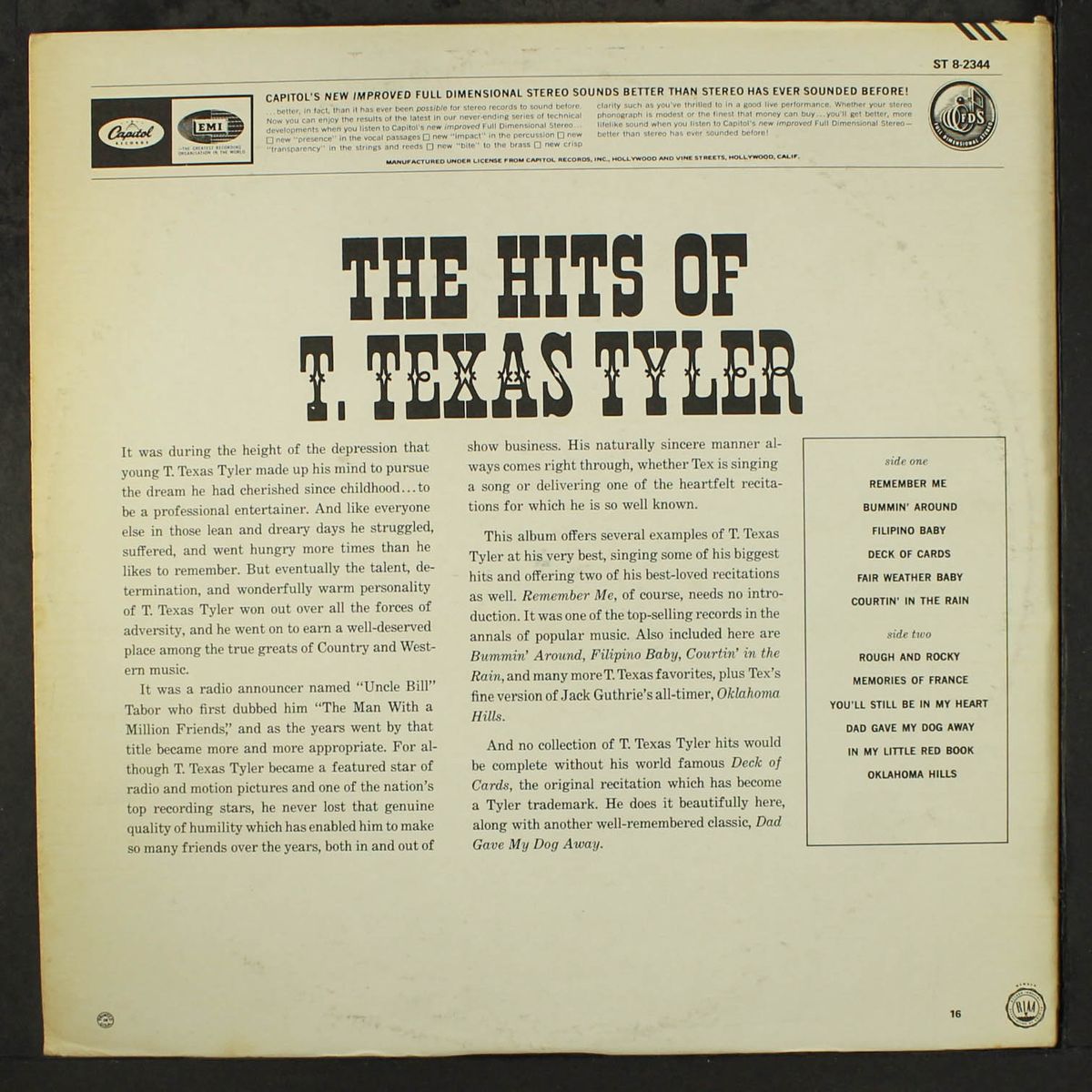 the hits of by T. TEXAS TYLER